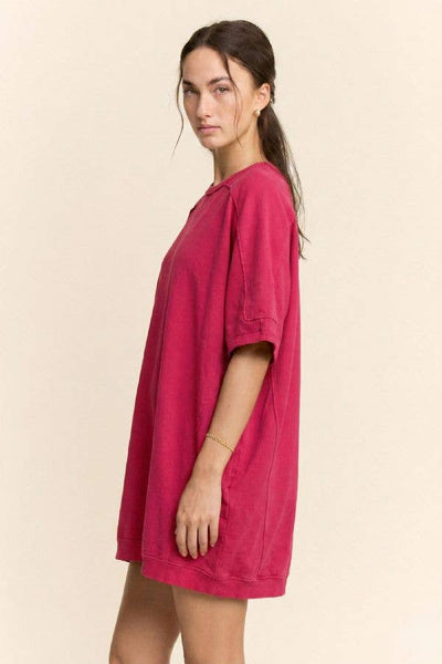 GARMENT DYING DRESS: BUTTER MILK / S-M-L(2-2-2)