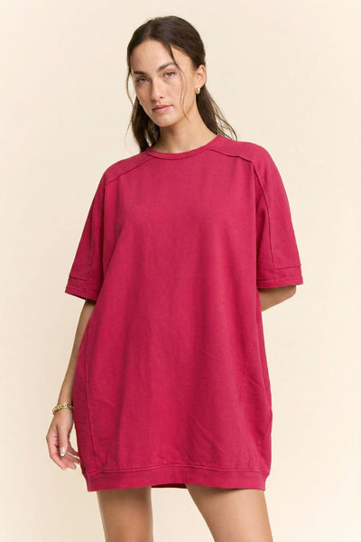 GARMENT DYING DRESS: BUTTER MILK / S-M-L(2-2-2)