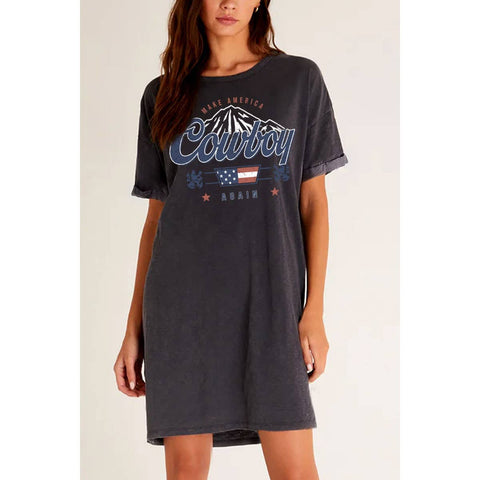 Cowboy graphic t shirt dress