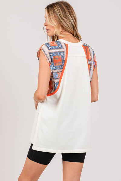 RETRO PAISLEY VARSITY SPORT TEE 75