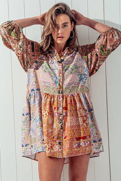 SUN-DRENCHED SHIRT DRESS