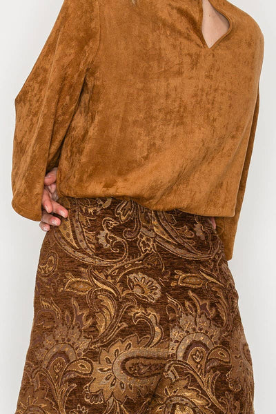 Love Story Brown Paisley Skort