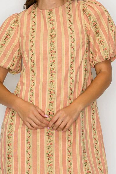 Favorite Vintage Wall Paper Mini Shift Dress