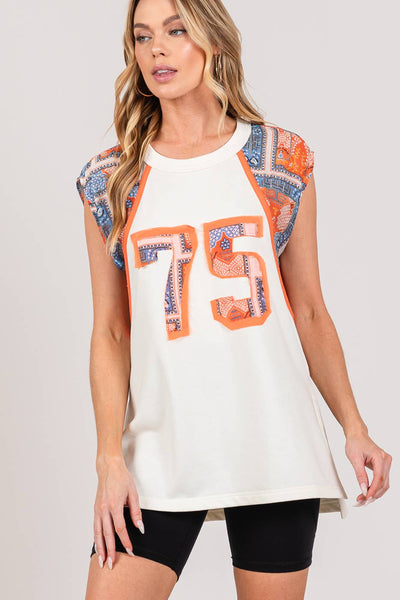 RETRO PAISLEY VARSITY SPORT TEE 75