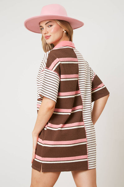 Mixed Stripes T-Shirt Dress