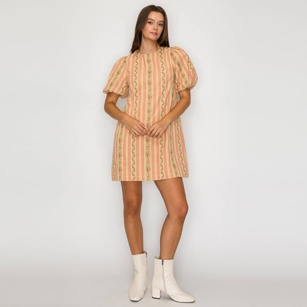 Favorite Vintage Wall Paper Mini Shift Dress