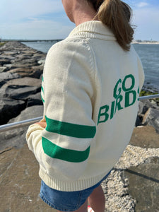 Philadelphia Eagles Knit Cardigan: Ivory White