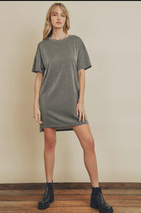 Metallic tee dress