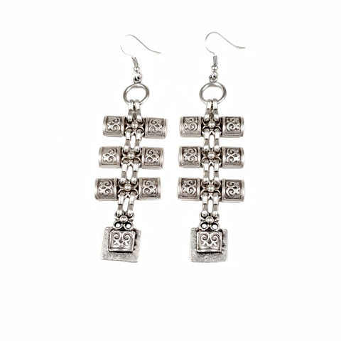 Item # ALL-3122 - Pewter Earrings