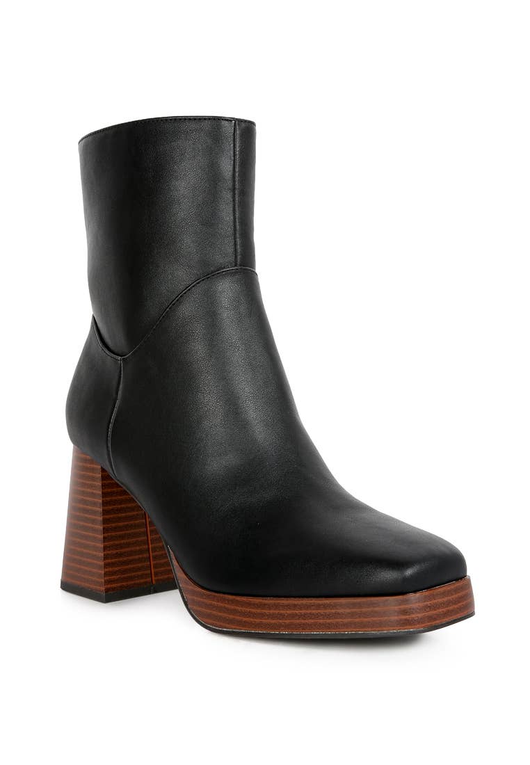Couts High Ankle Heel Boots: 9US / BLACK