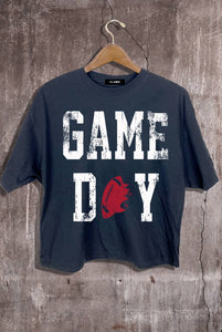 Game day Graphic Crop Tee.