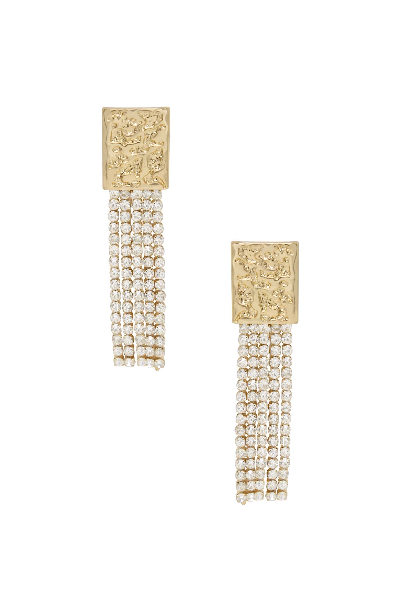 Stand Out Crystal 18k Gold Plated Dangle Earrings