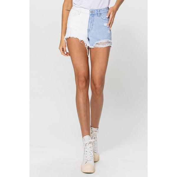 HIGH RISE SHORT W BLOCKING DETAIL _V2777