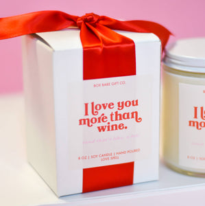 You > Wine | Valentine's Day Candle + Matches Gift Set