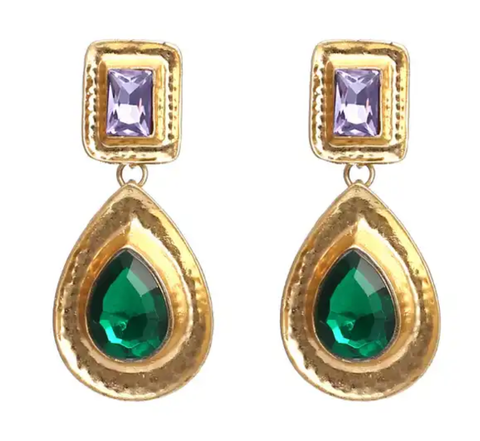 Vintage TearDrop Door Knocker: Emerald