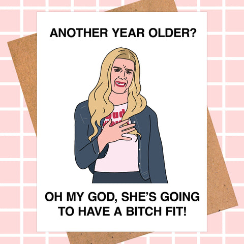 White Chicks Birthday Card, Bitch Fit Funny Card
